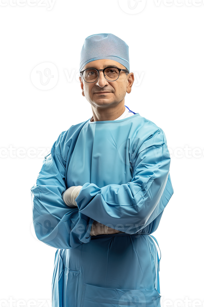 ai generato ritratto di uomo medico chirurgia png