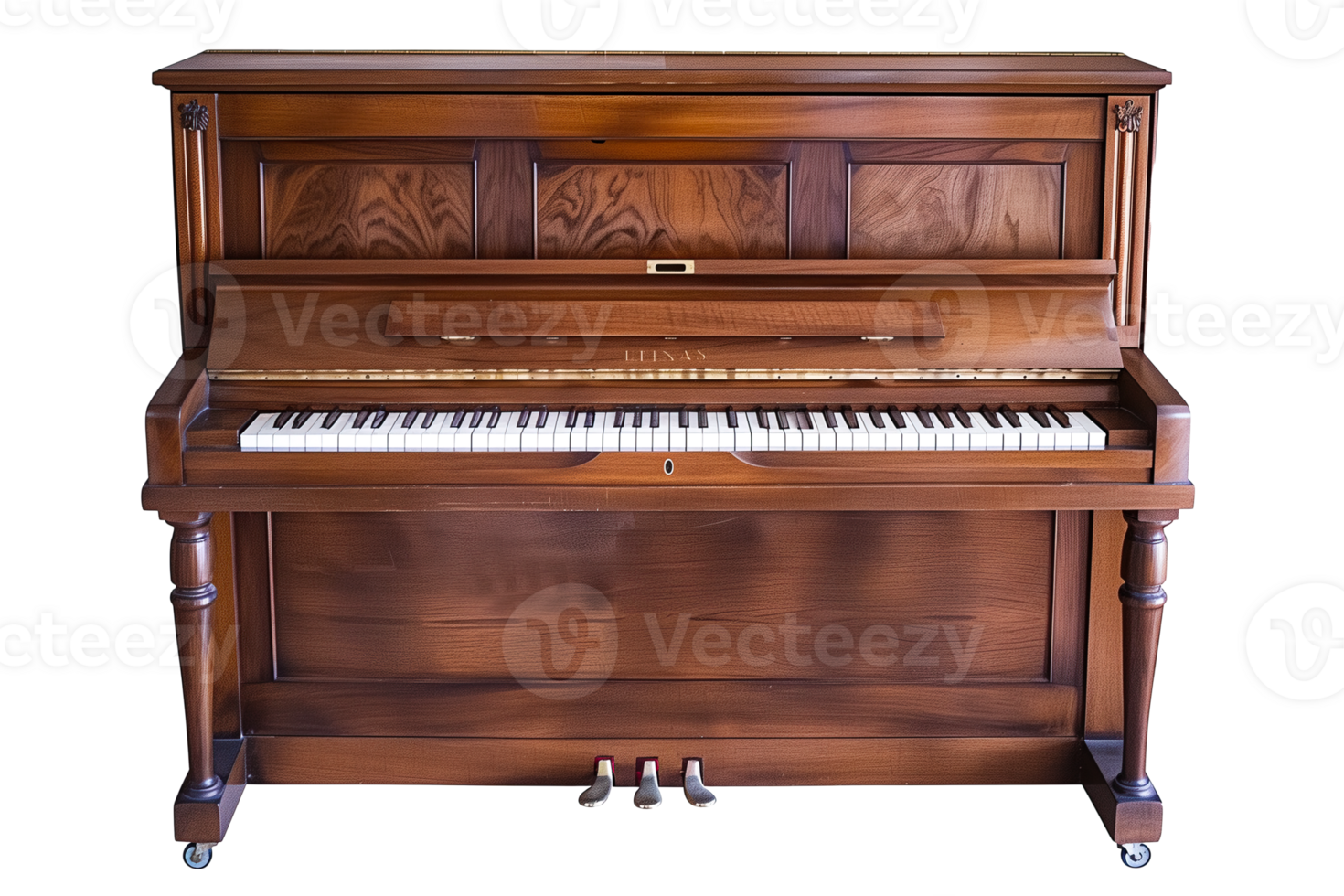 AI generated Wooden vintage piano musical instrument png