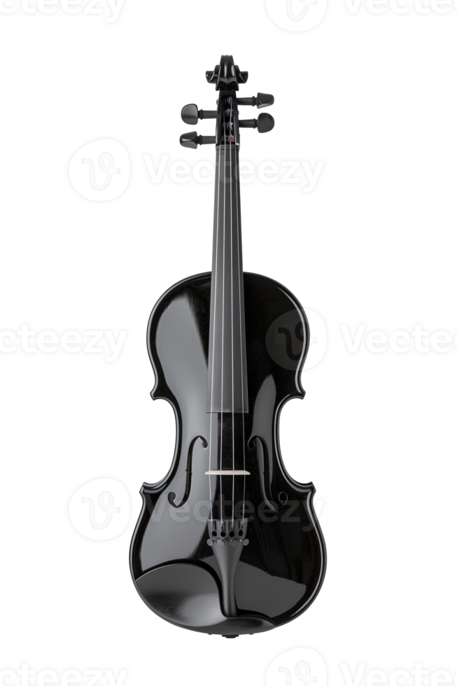 ai generiert schwarz Violine klassisch Musical Instrument png