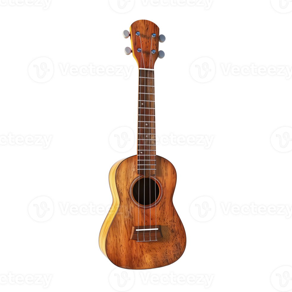 ai generado de madera ukelele hawaiano mini guitarra png