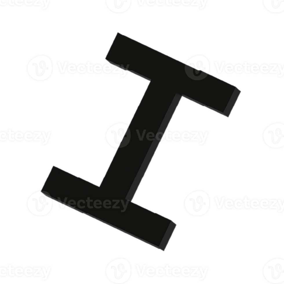 3D black rectangle geometrical shape png