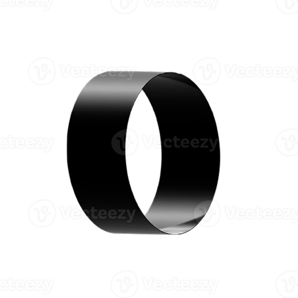 3d zwart ovaal meetkundig vorm png
