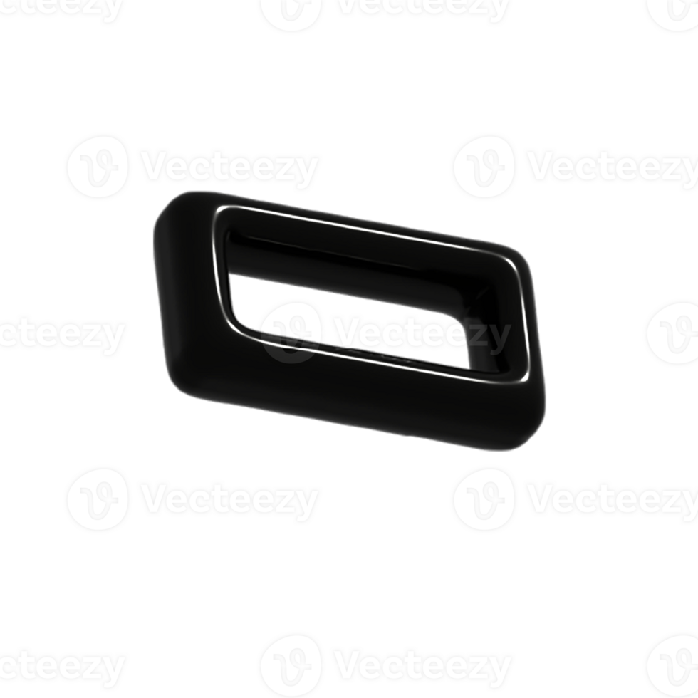 3D black rectangle geometrical shape 41450842 PNG