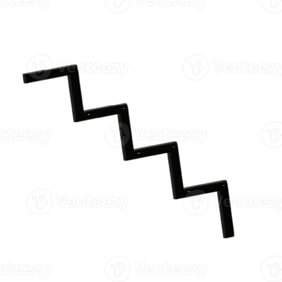 3d resumen zig zag garabatear forma png