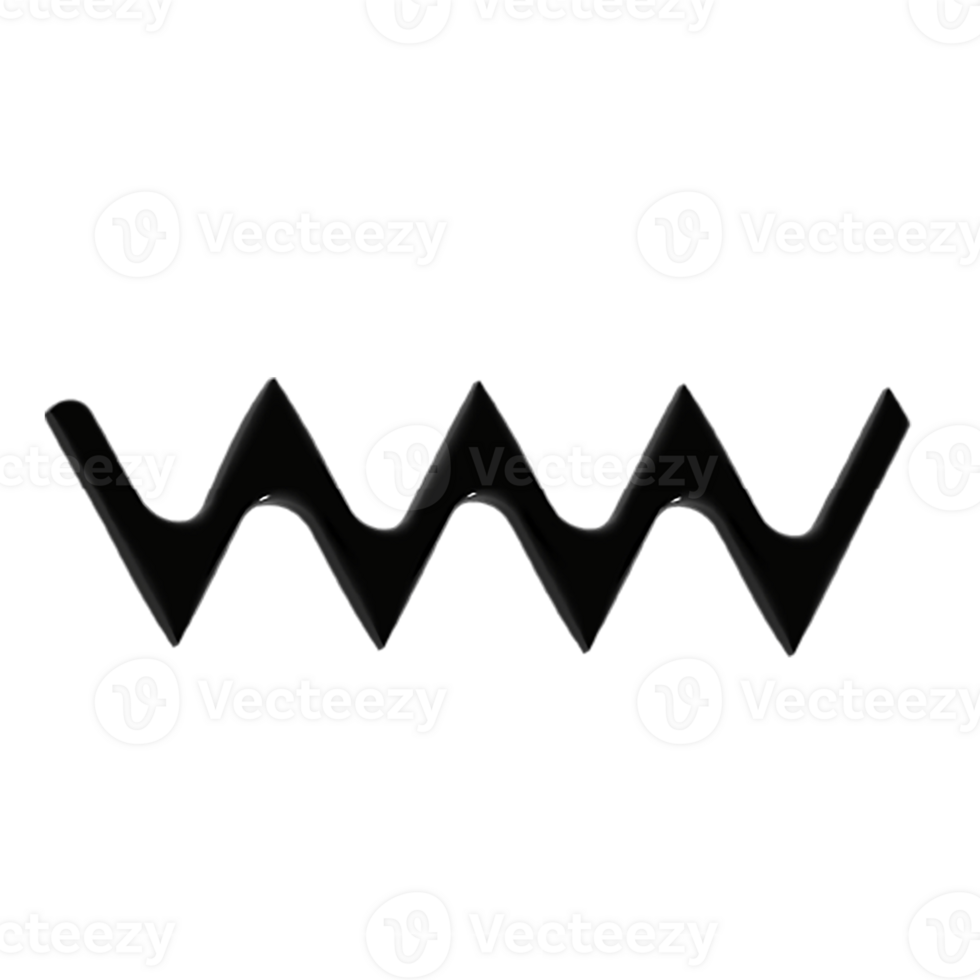 3d resumen zig zag garabatear forma png