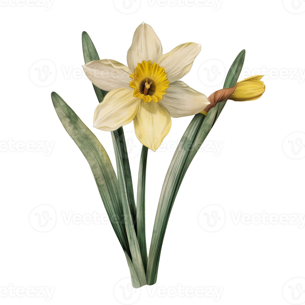 AI generated Isolated illustration of Daffodil png