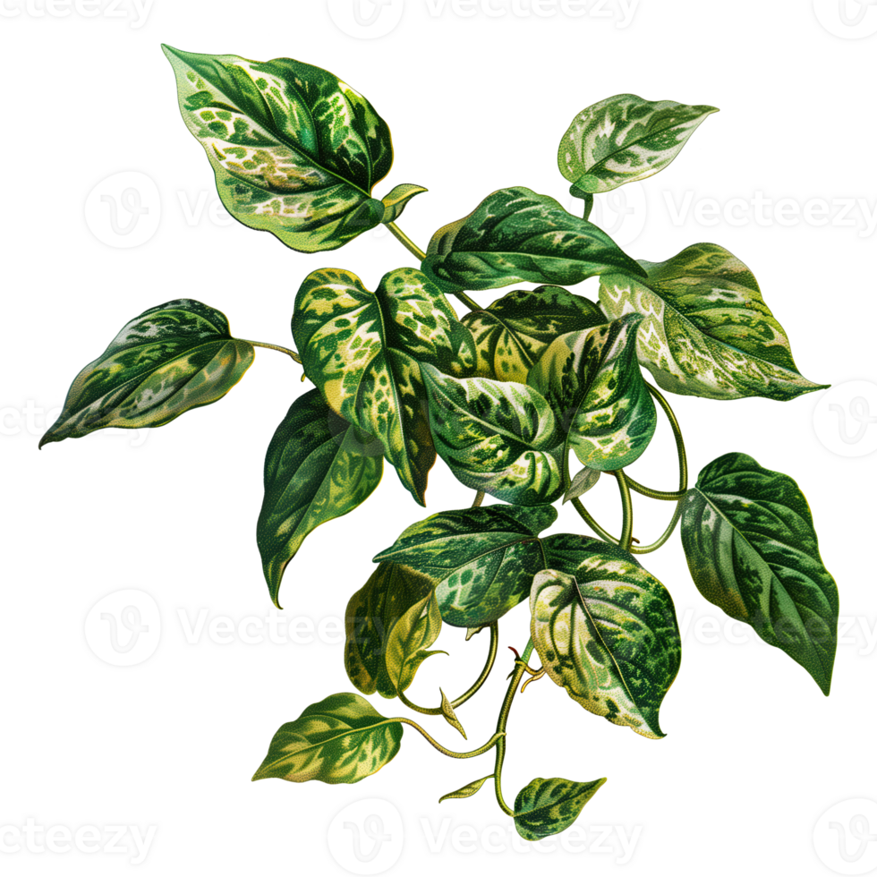 AI generated Isolated illustration of pothos plant branch png