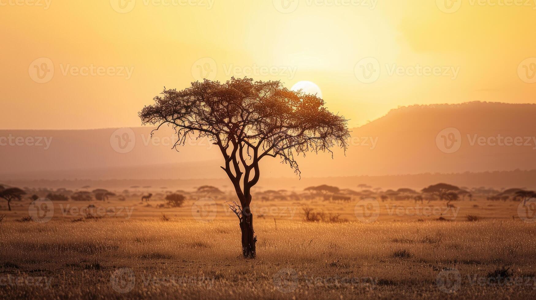 AI generated Africa landscape details photo