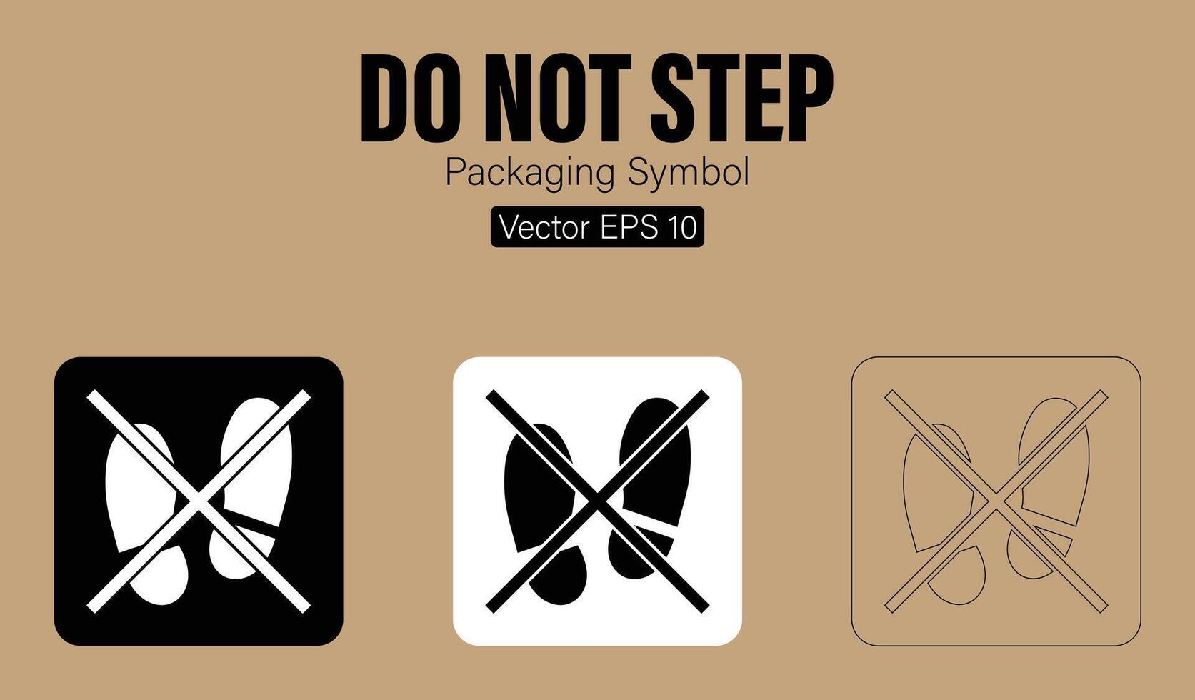 hacer no paso embalaje símbolo vector