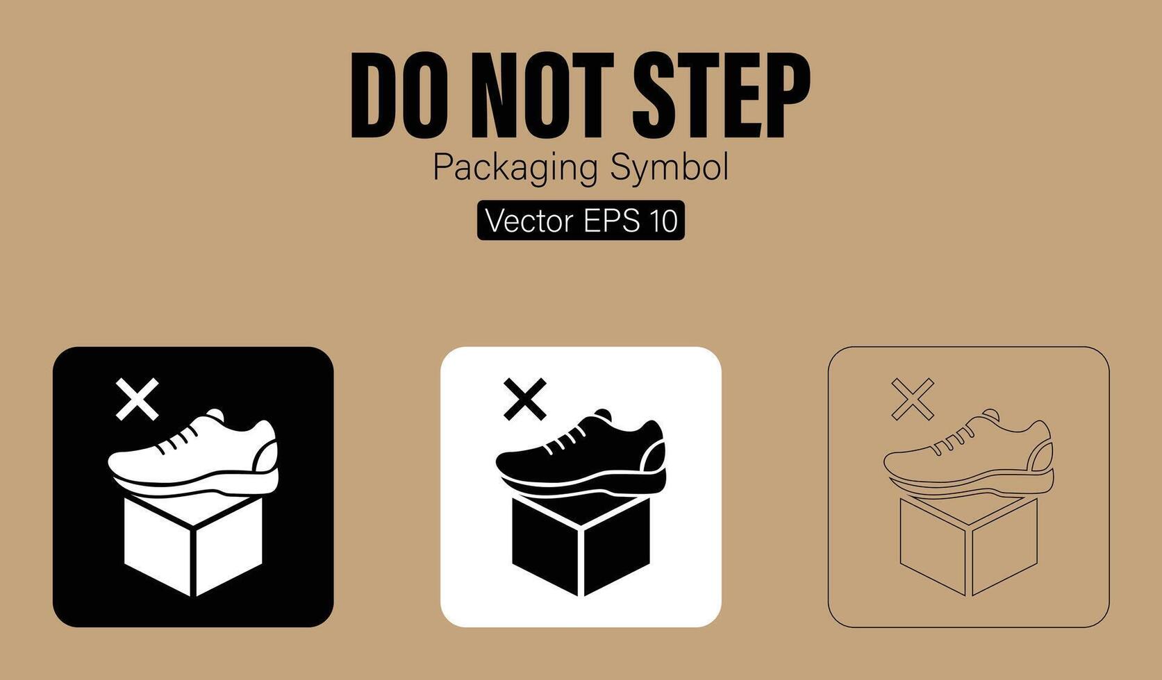 Do Not Step Packaging Symbol vector