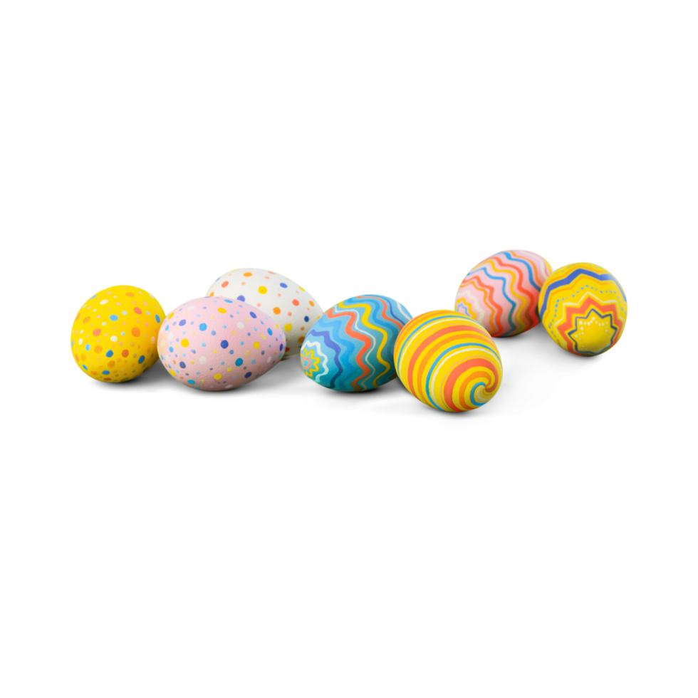 AI generated Cute Decorative Pattern Easter Eggs png