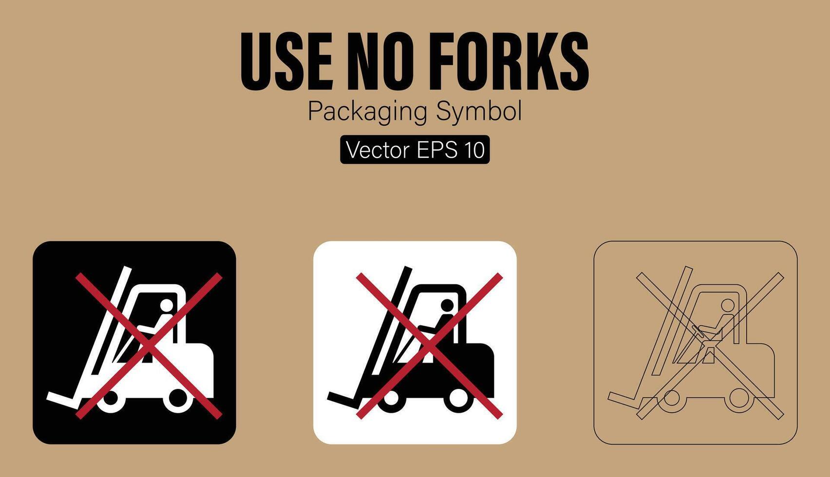 Do Not Use Forklift Packaging Symbol vector