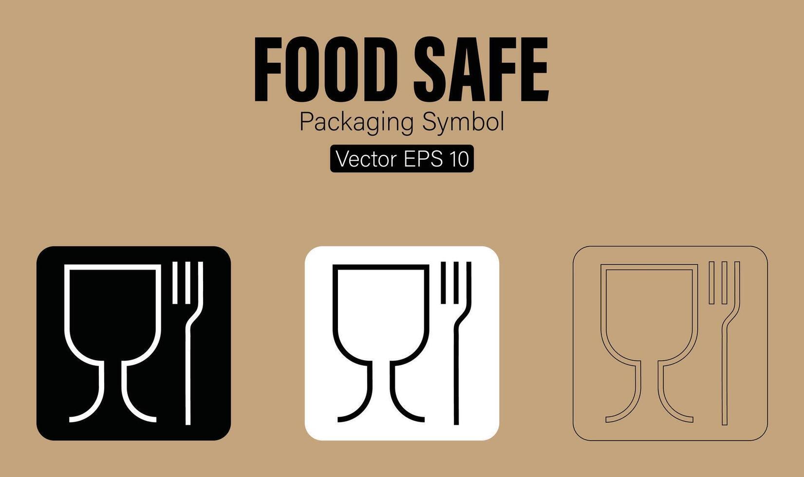 Food Safe Packaging Symbol vector