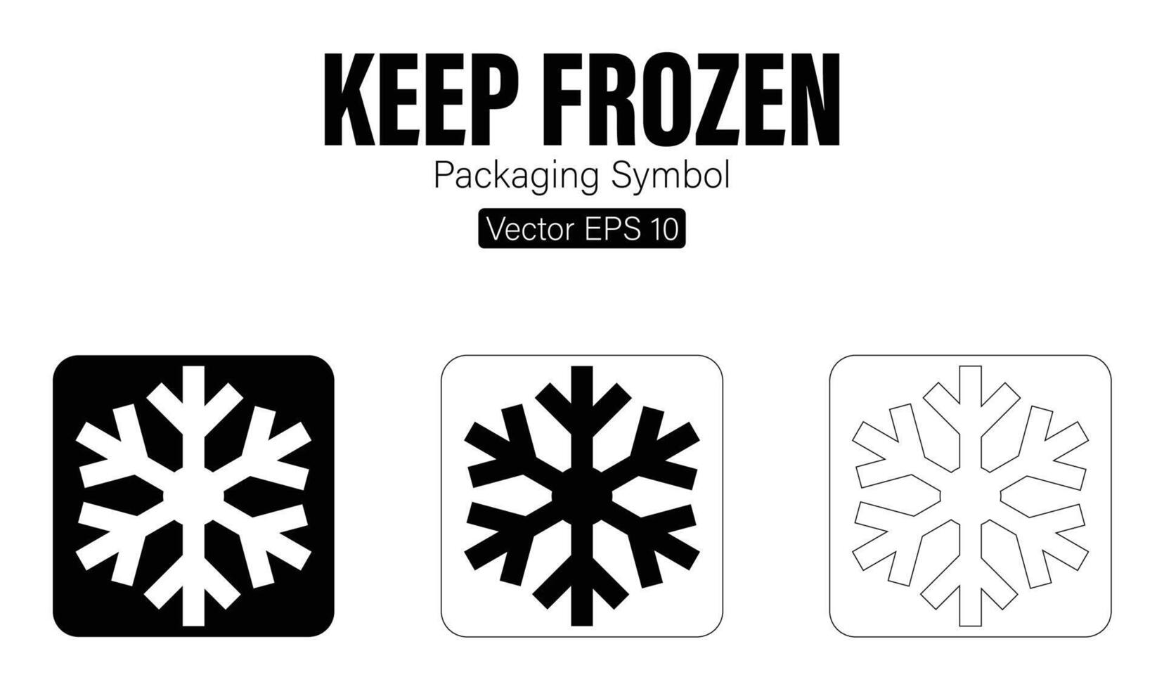 Keep Frozen Packaging Symbol vector