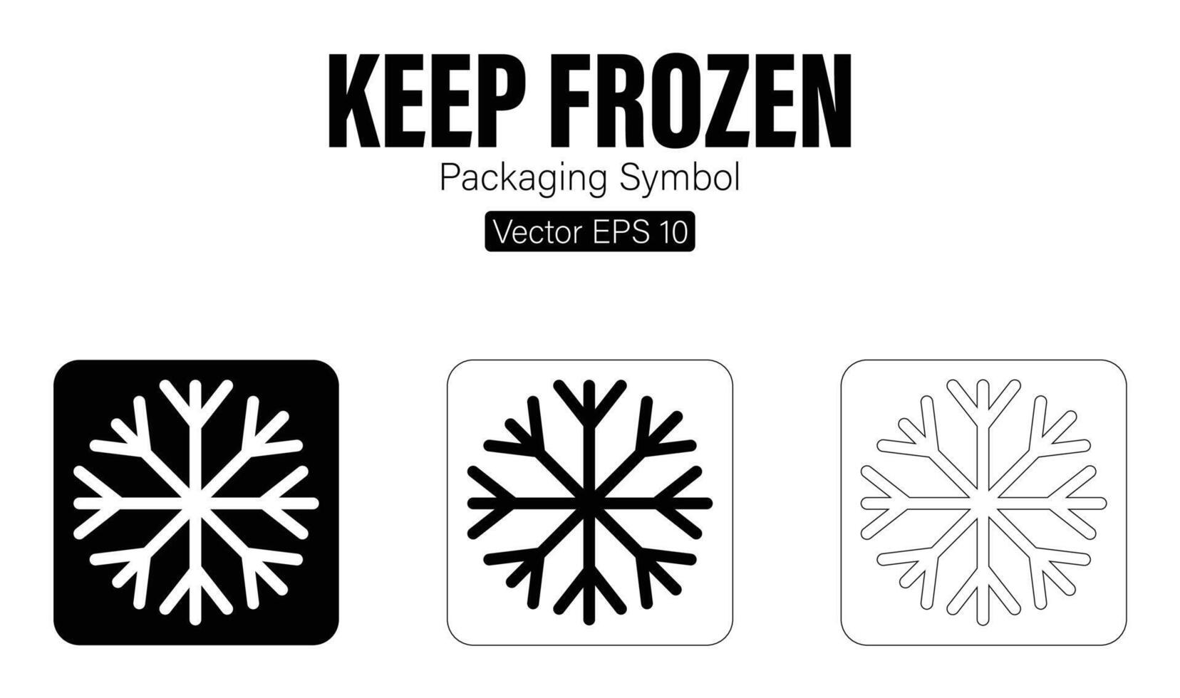 Keep Frozen Packaging Symbol vector