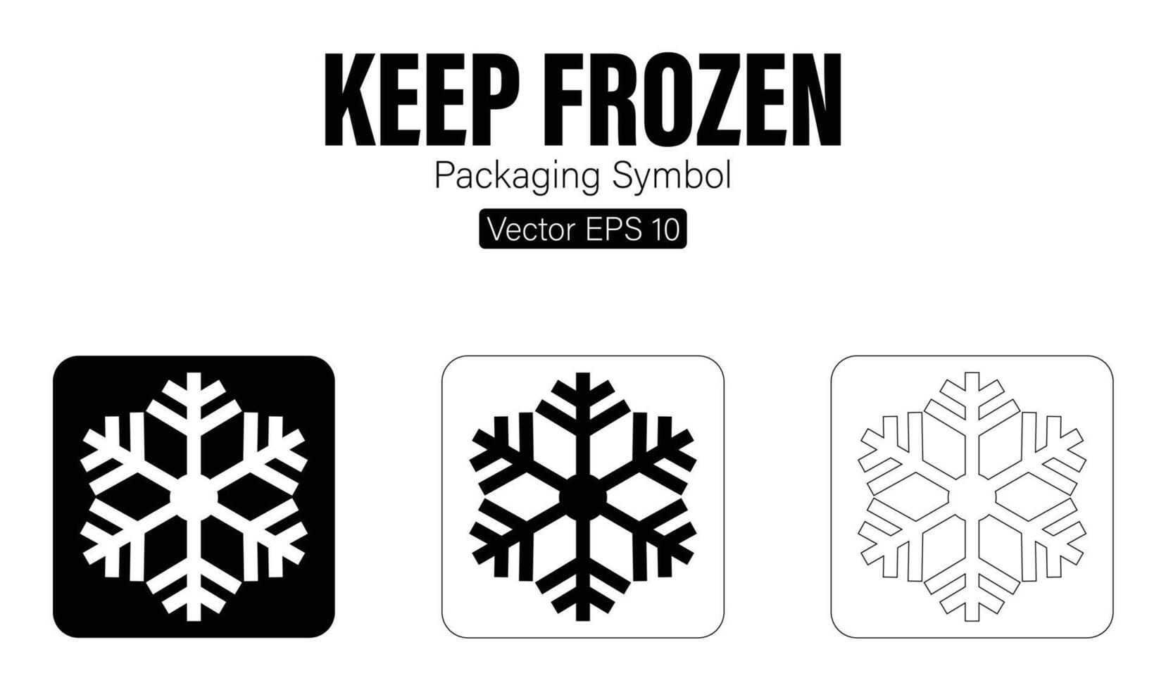 Keep Frozen Packaging Symbol vector