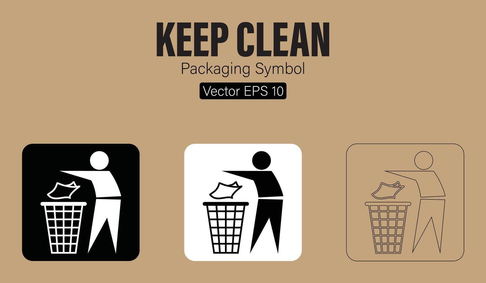 Keep Clean Packaging Symbol vector