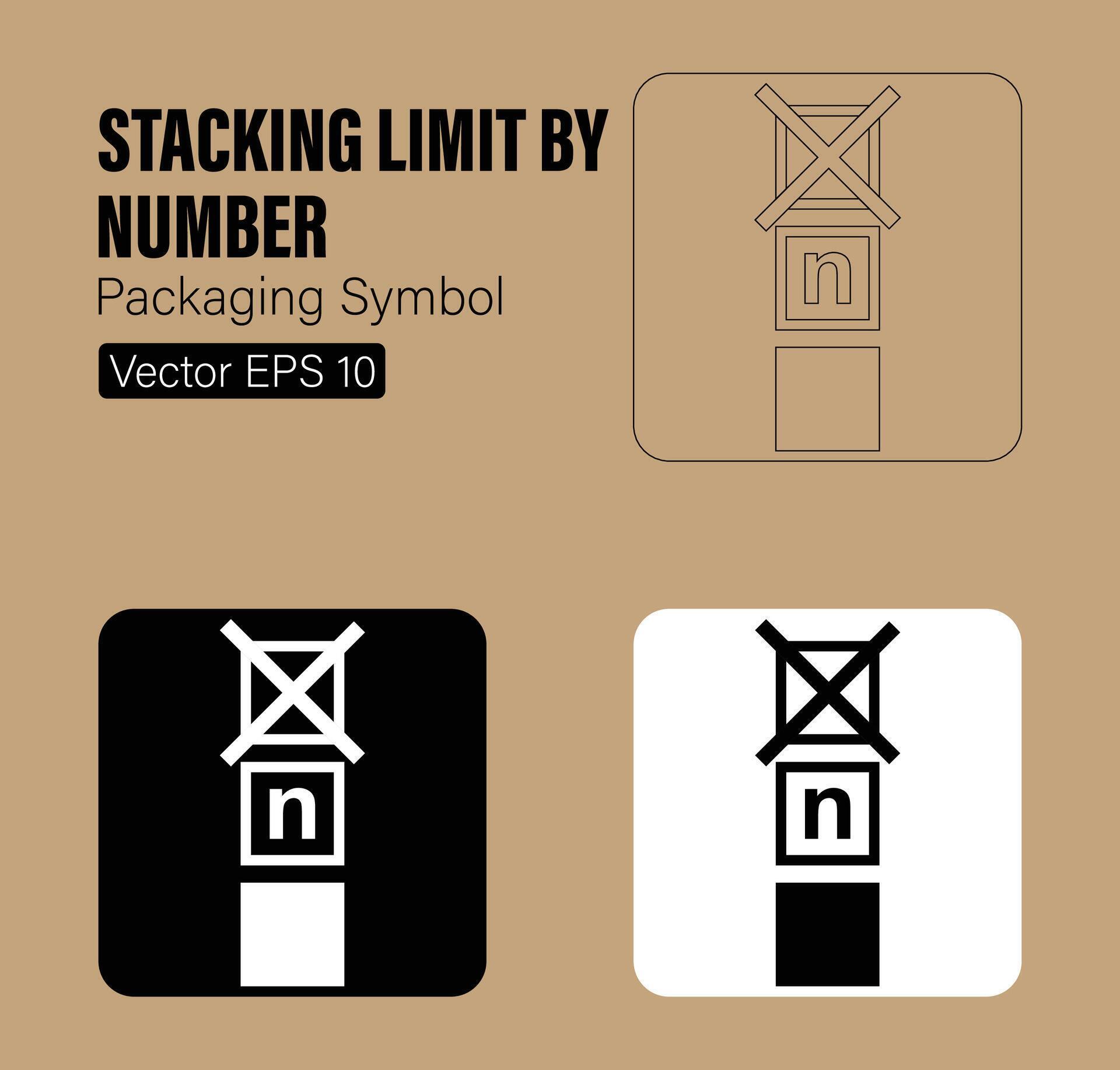 Stacking Limit By Number Packaging Symbol 41451180 Vector Art at Vecteezy