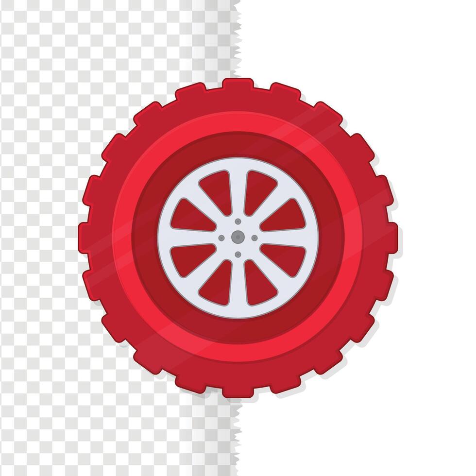 Big tire or wheel icon for web, truck tire flat vector design isolated in white background