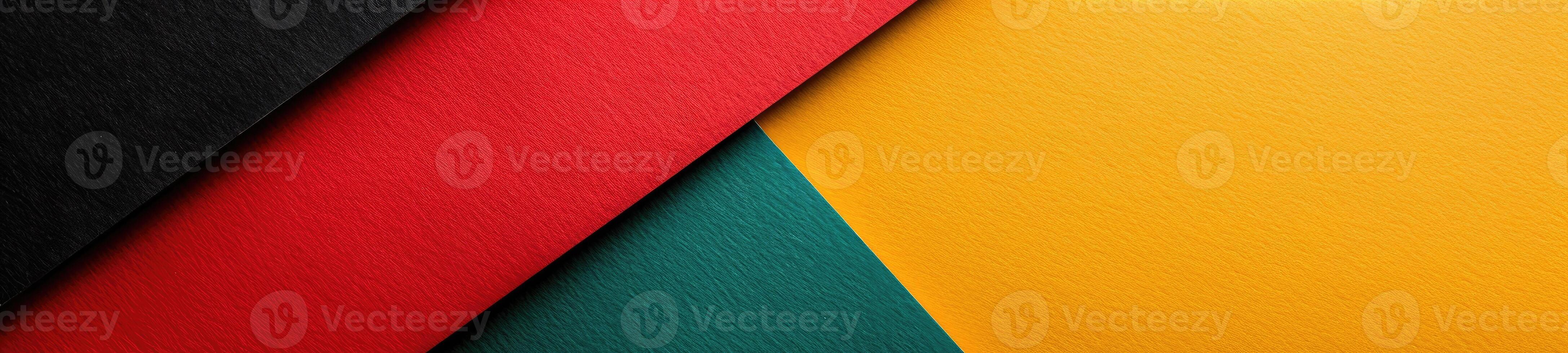 AI generated Red, black and green paper background photo