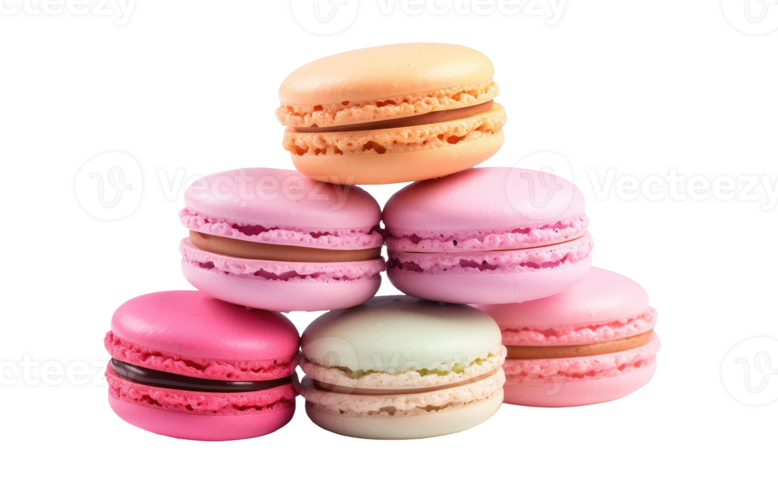 AI generated Macaron Magic On Transparent Background png