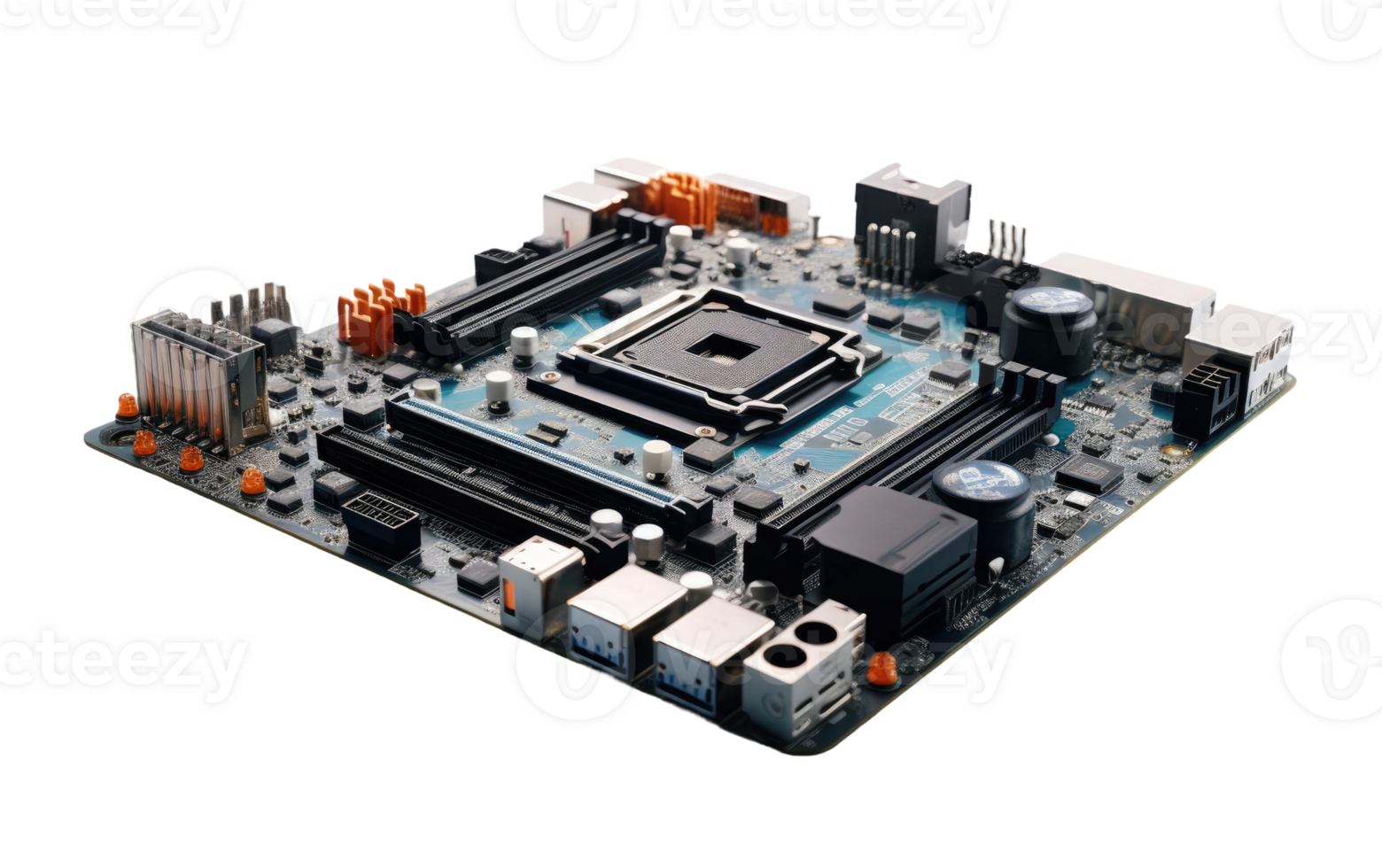 Electronic Circuitry Setup On Transparent Background png