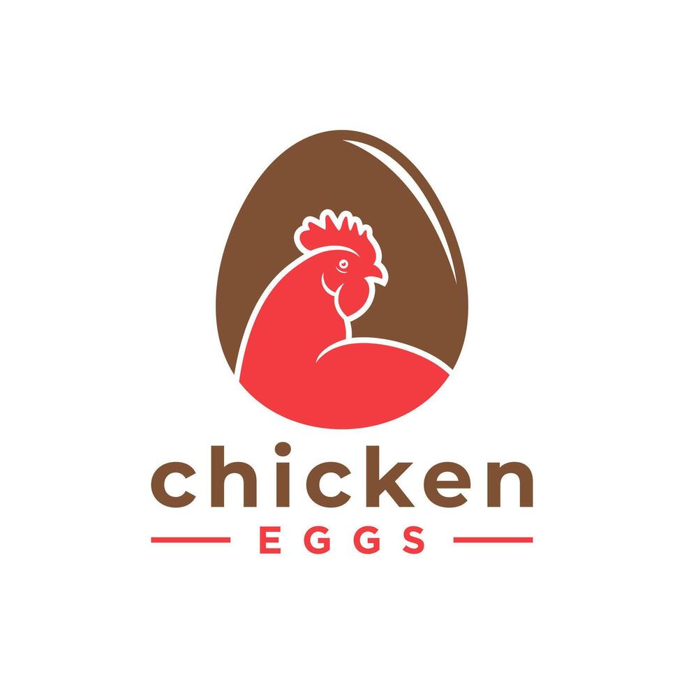 chicken egg illustration logo vector