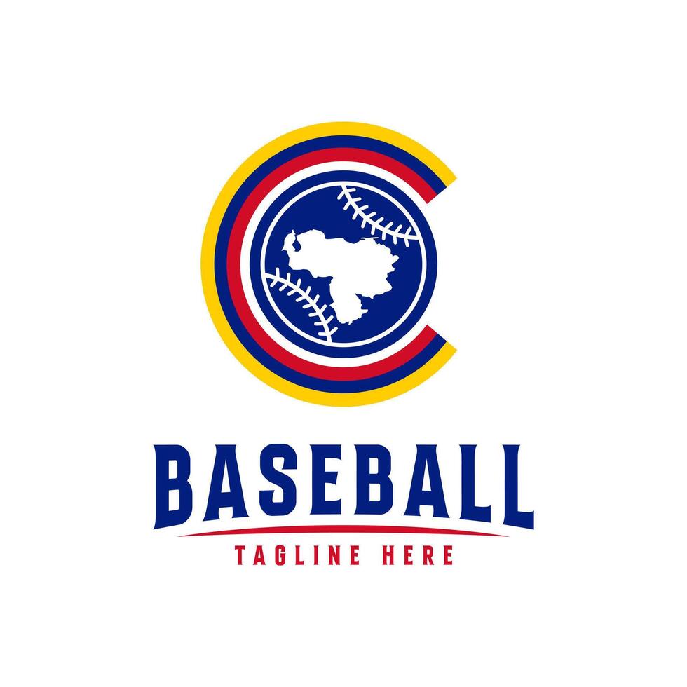 Venezuela baseball sports logo vector