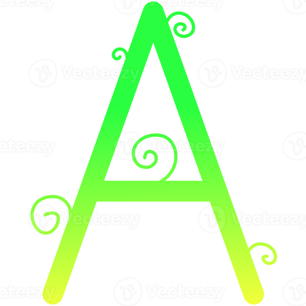 A font art element png