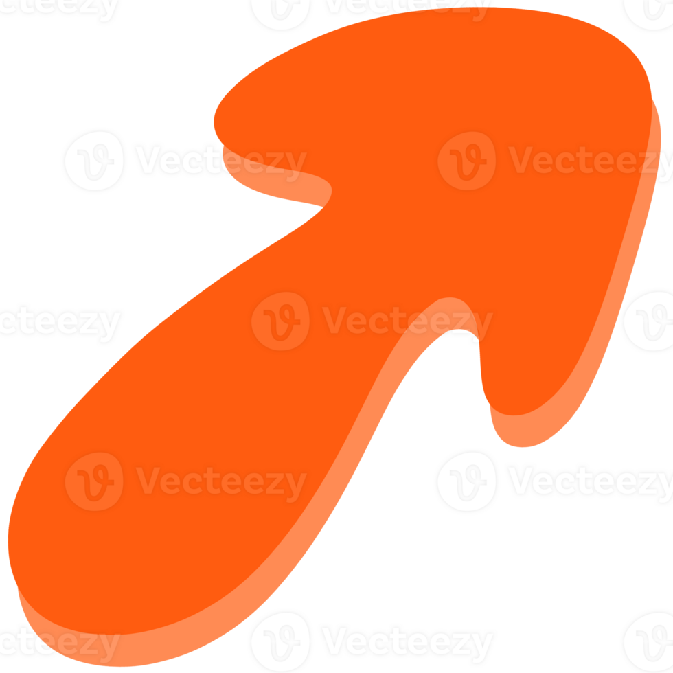 Orange yellow arrow element png