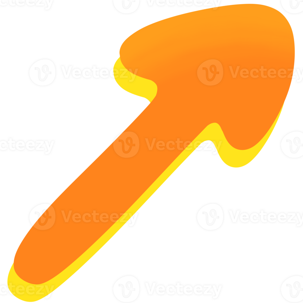 Orange yellow arrow element png
