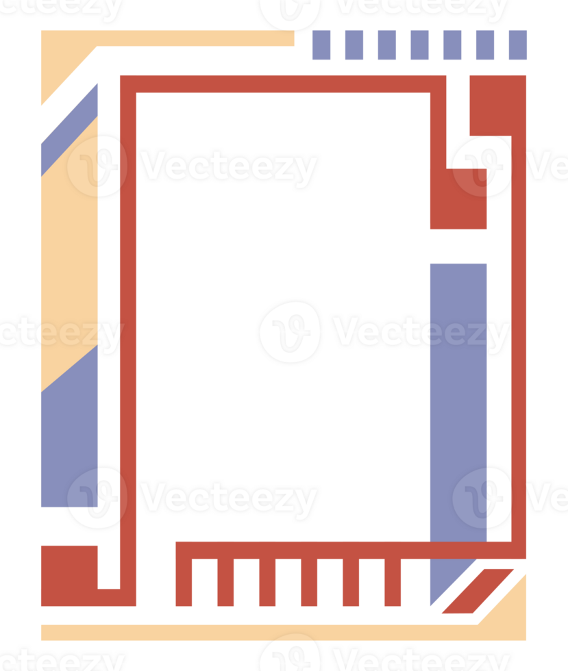 astratto vivace verticale moderno telaio. colorato geometrico rettangolo confine. copia spazio per il tuo immagini e testo png