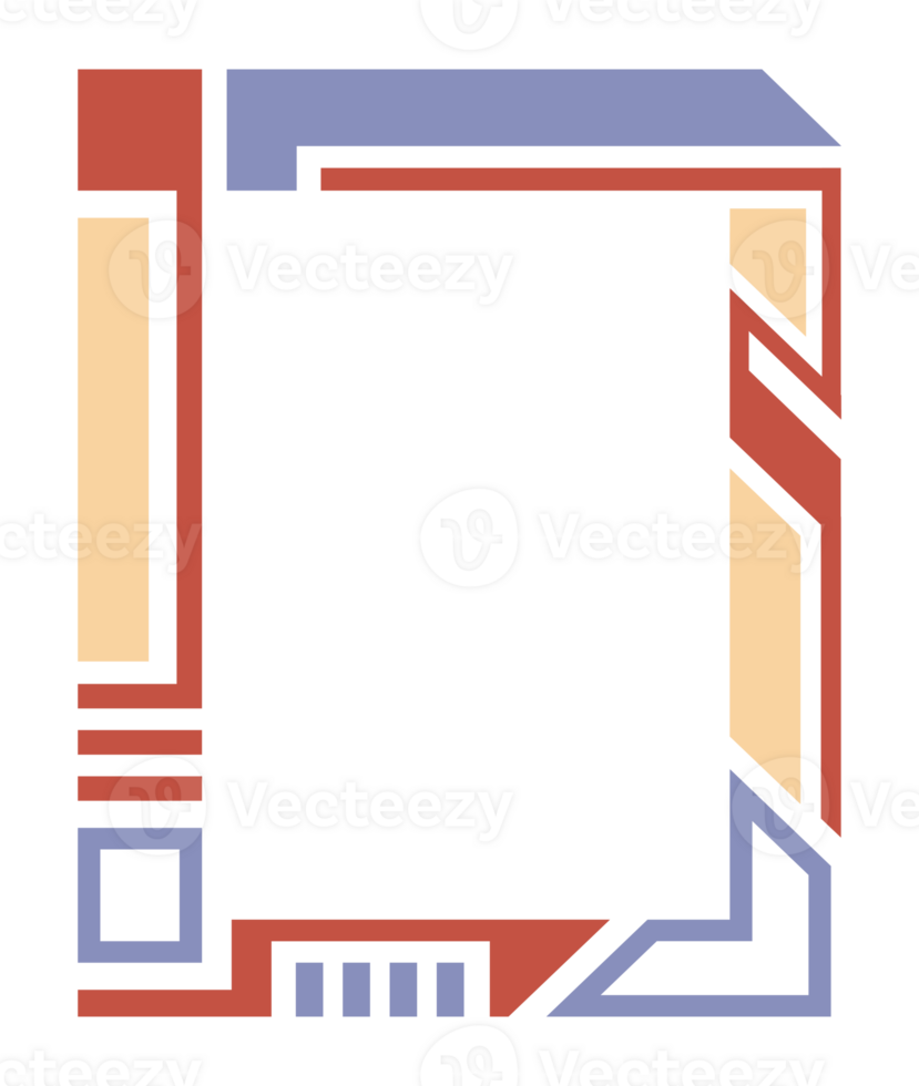 astratto vivace verticale moderno telaio. colorato geometrico rettangolo confine. copia spazio per il tuo immagini e testo png