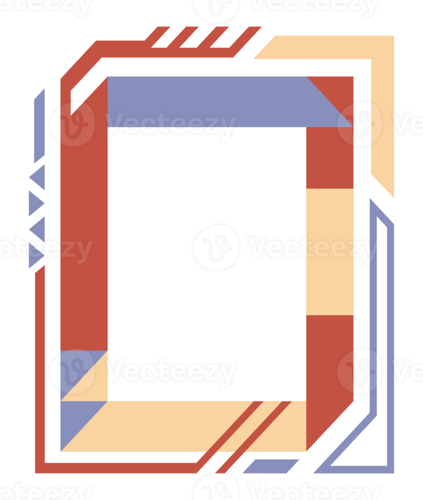 astratto vivace verticale moderno telaio. colorato geometrico rettangolo confine. copia spazio per il tuo immagini e testo png