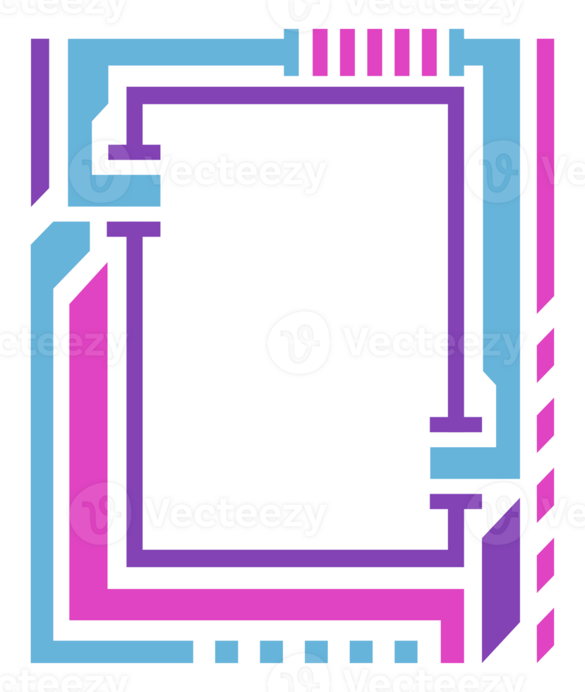 abstrakt beschwingt Vertikale modern rahmen. bunt geometrisch Rechteck Grenze. Kopieren Raum zum Ihre Bilder und Text png