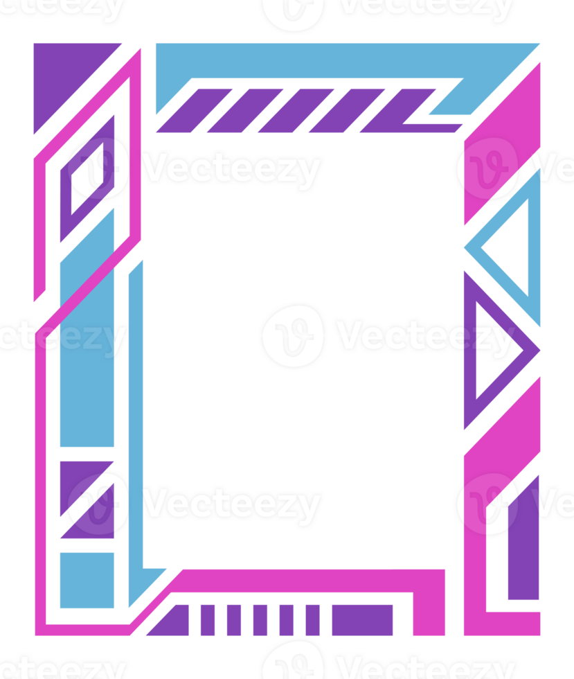 astratto vivace verticale moderno telaio. colorato geometrico rettangolo confine. copia spazio per il tuo immagini e testo png