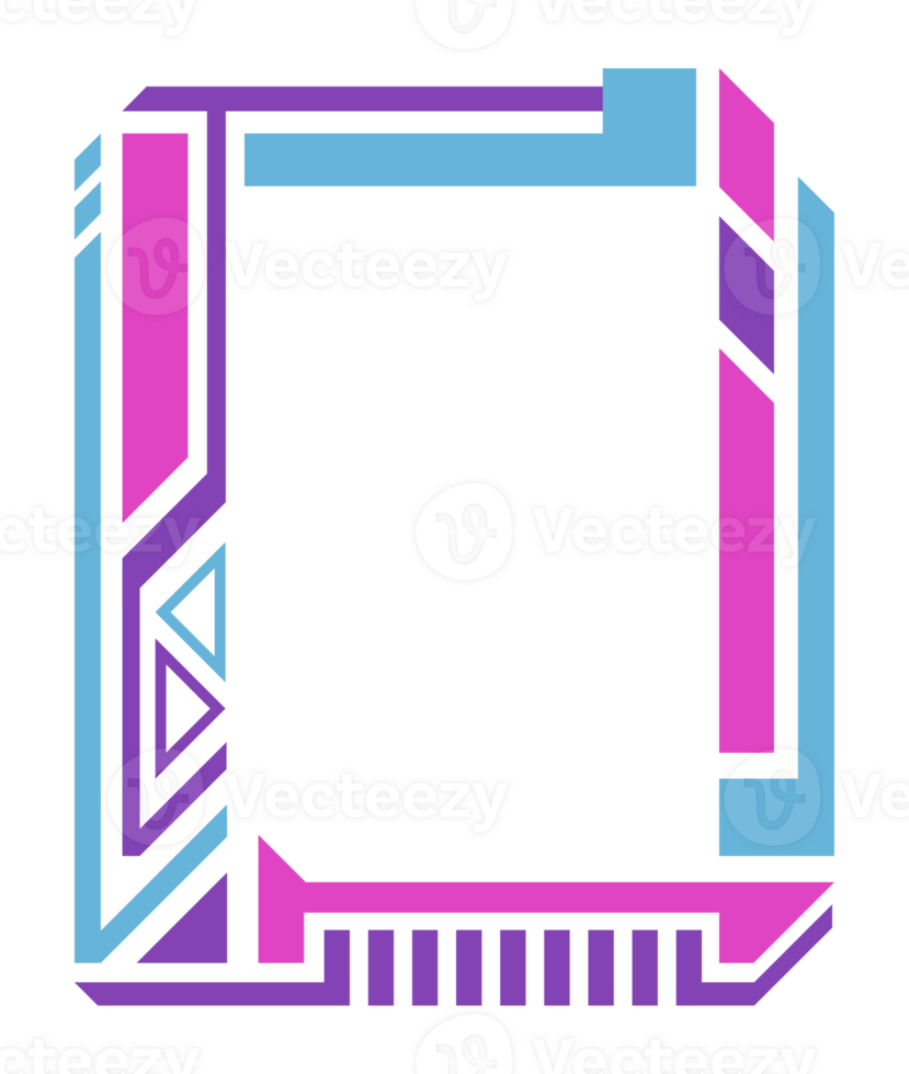 astratto vivace verticale moderno telaio. colorato geometrico rettangolo confine. copia spazio per il tuo immagini e testo png