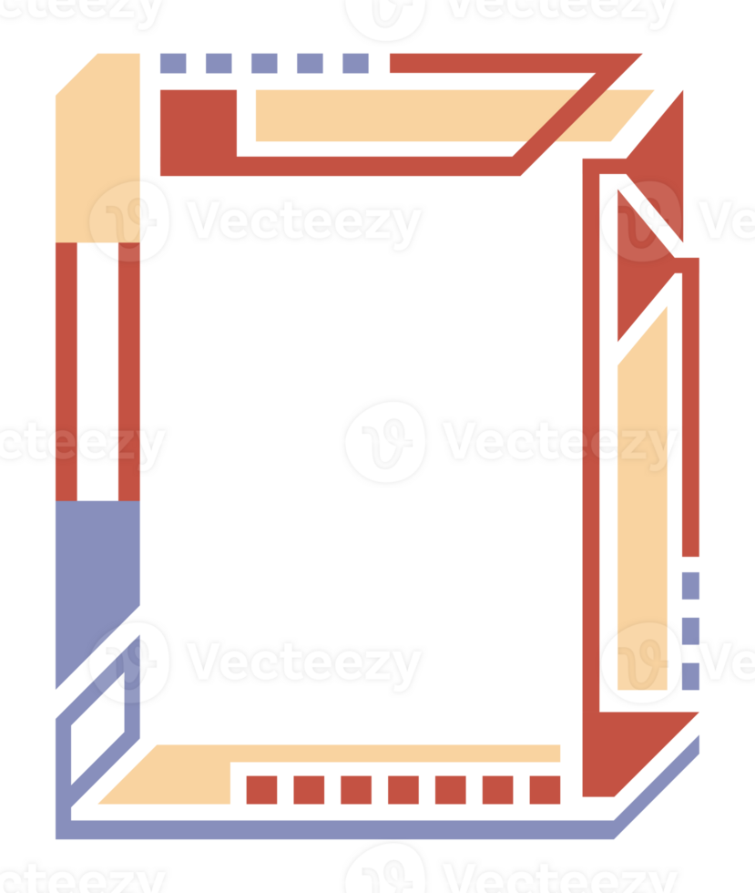 astratto vivace verticale moderno telaio. colorato geometrico rettangolo confine. copia spazio per il tuo immagini e testo png