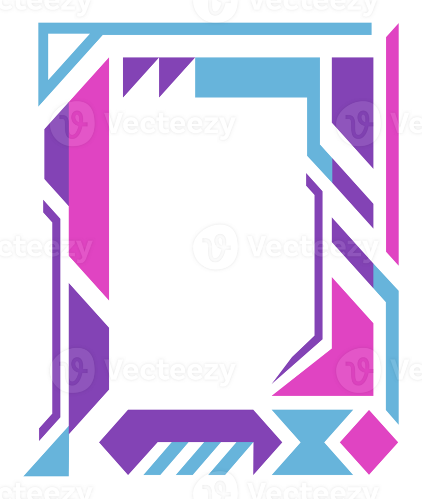 astratto vivace verticale moderno telaio. colorato geometrico rettangolo confine. copia spazio per il tuo immagini e testo png