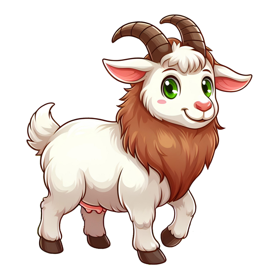 AI generated goat cartoon transparent background 41452409 PNG