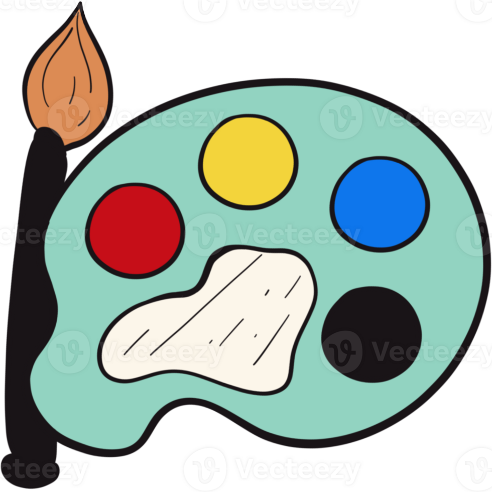 The illustration of a palette png