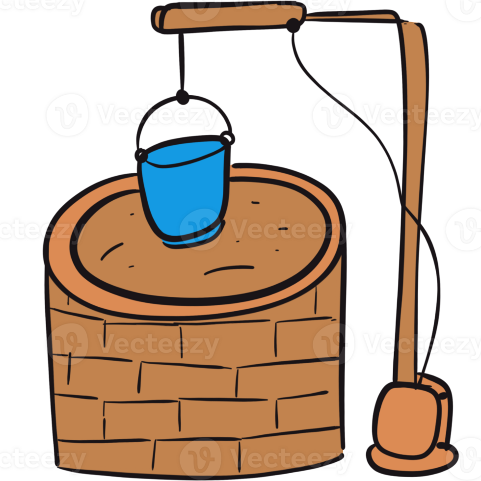 The illustration of a groundwater well png