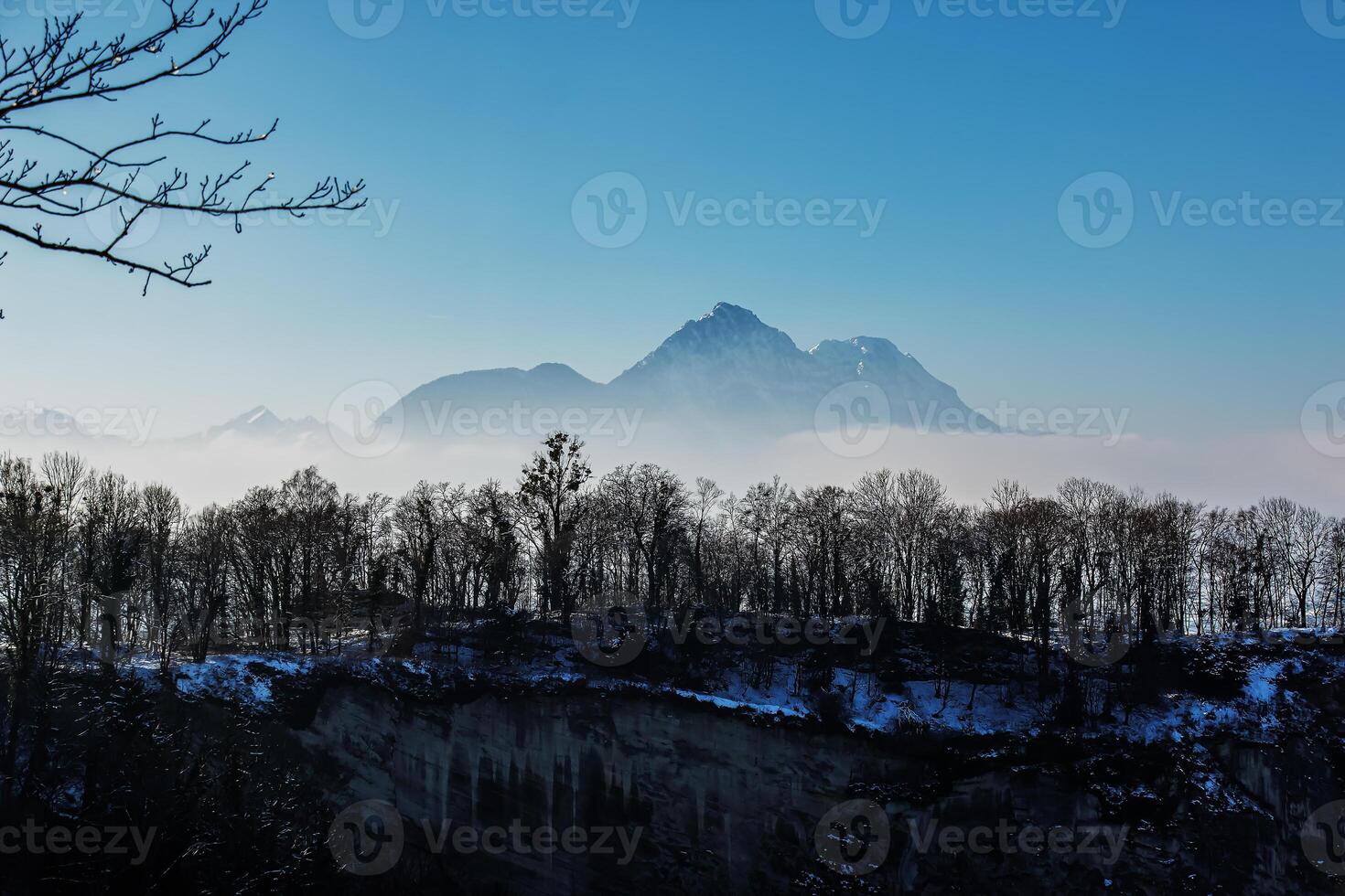 View of the Untersberg mountain in Salzburg, Austria. Alps. photo