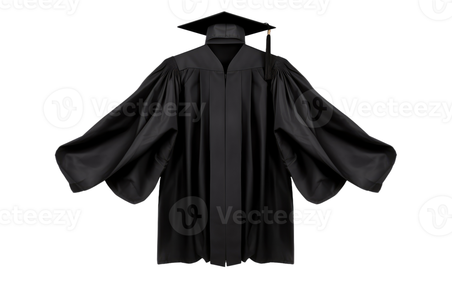 Graduation gown On Transparent Background. png