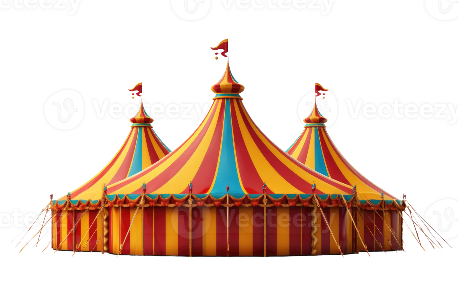 Colorful Circus Tent On Transparent Background png