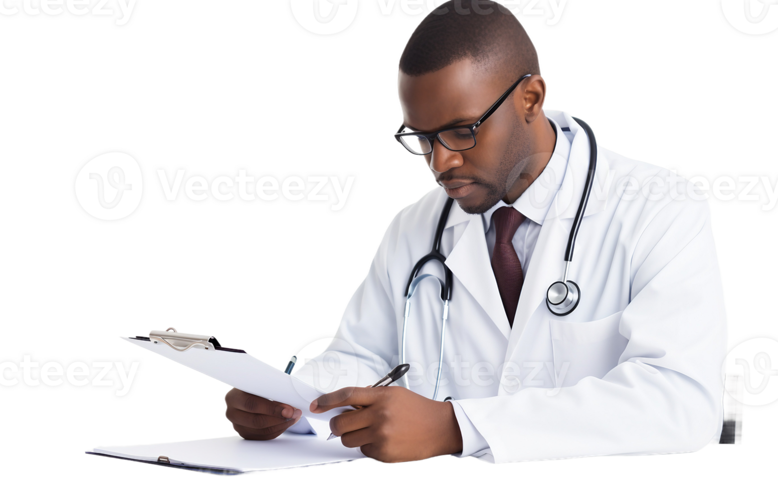 AI generated Clinical Expert Interaction On Transparent Background png