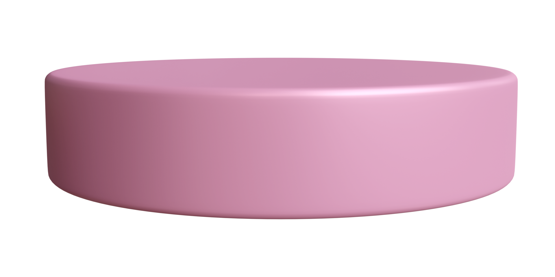 pink podium for displaying merchandise and beauty products. 3D PNG file transparent