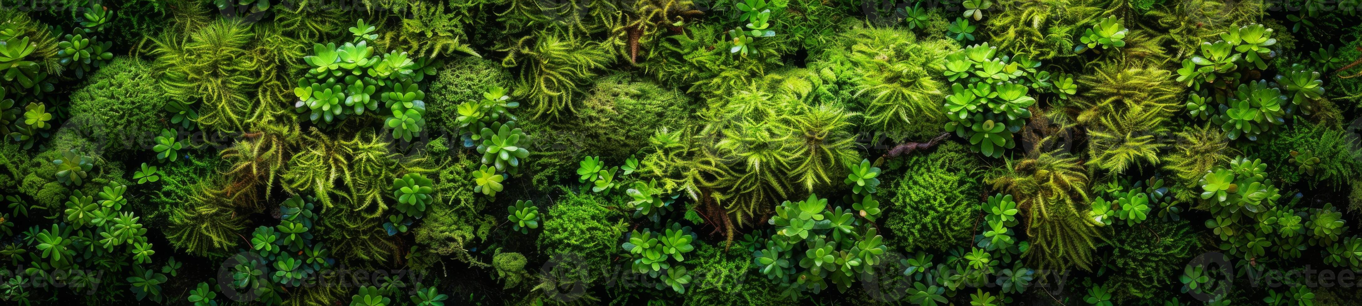 AI generated fluffy moss texture photo