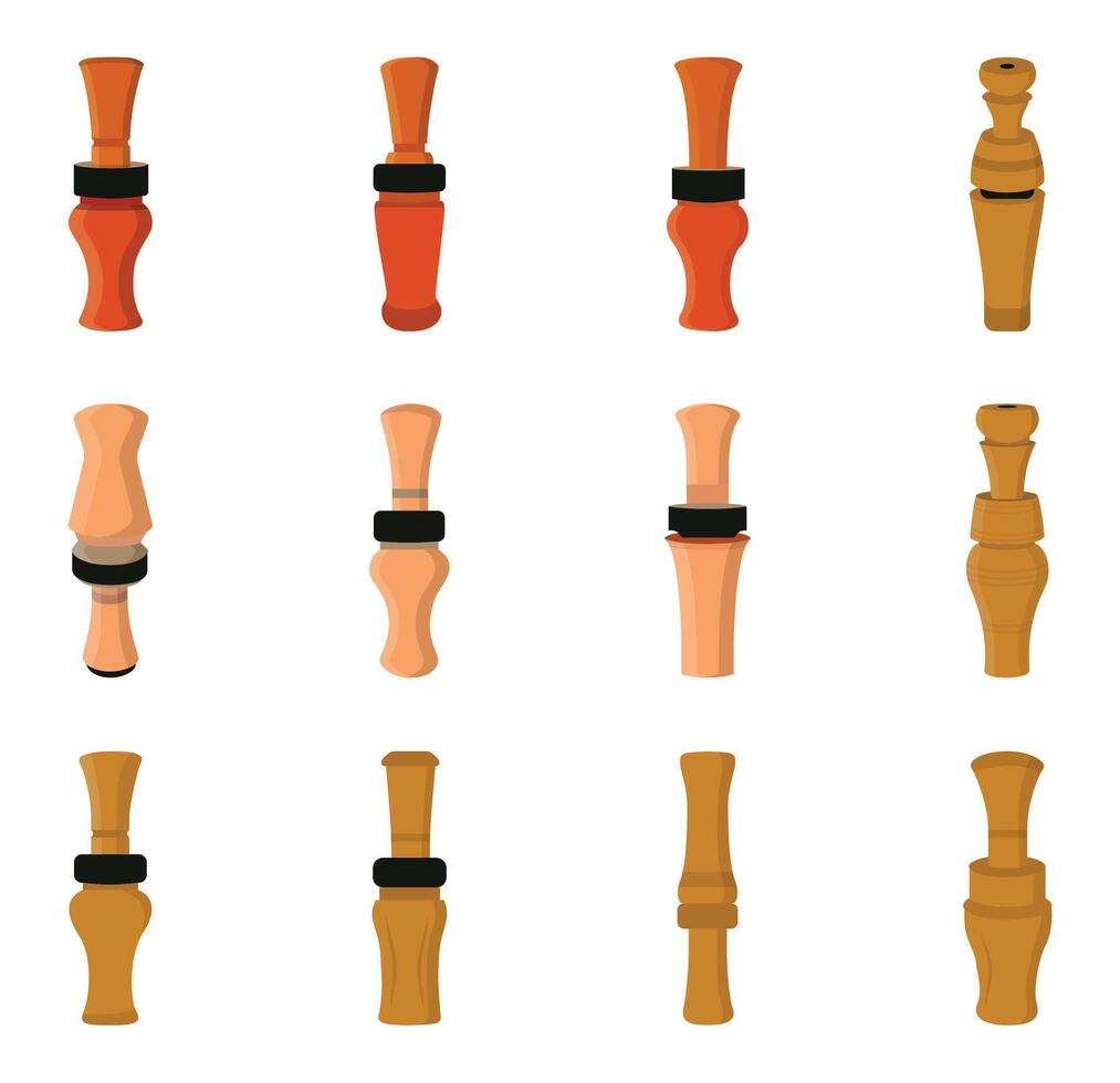 Duck Call Illustrations Vector Elements Vector And Clip Art. Clipping Disguise, Duck Sport Bird Call Isolated.
