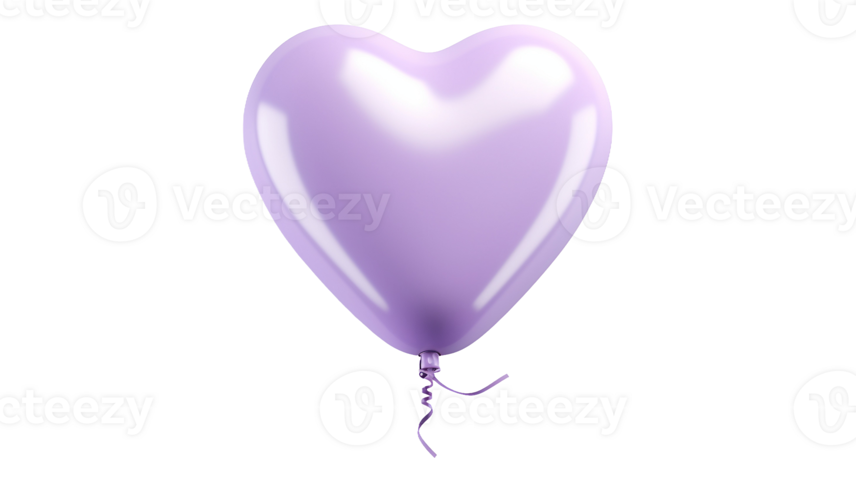 Pastel Purple Heart Balloon On Transparent Background png